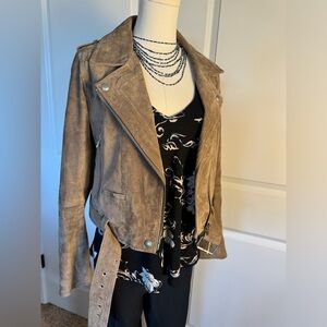 Blank NYC women’s medium suede leather jacket